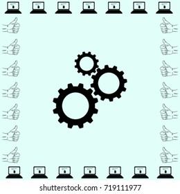 Cogwheel  icon, settings vector illustration