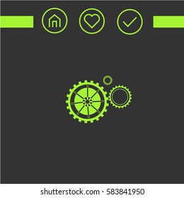 Cogwheel icon, settings vector . logo design.graphic image.simple icon for web.
