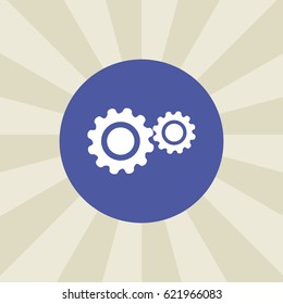 cogwheel icon. sign design. background