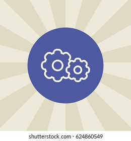 cogwheel icon. sign design. background