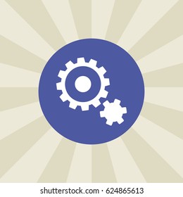 cogwheel icon. sign design. background