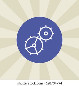 cogwheel icon. sign design. background