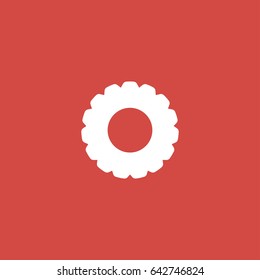 cogwheel icon. sign design. red background