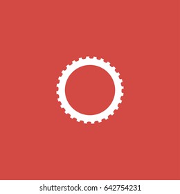 cogwheel icon. sign design. red background