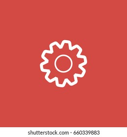 cogwheel icon. sign design. red background
