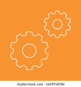 Cogwheel icon, stock vector illustration, EPS10