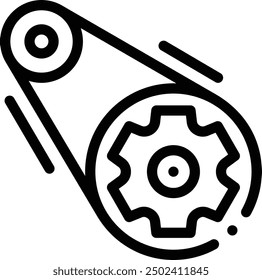cogwheel icon. Thin Linear Style Design Isolated On White Background