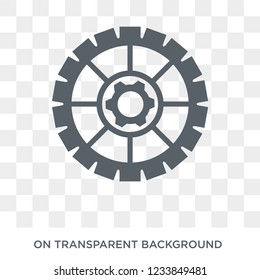 Cogwheel icon. Trendy flat vector Cogwheel icon on transparent background from Programming collection. 