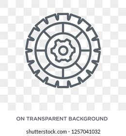 Cogwheel icon. Trendy flat vector Cogwheel icon on transparent background from Programming collection. High quality filled Cogwheel symbol use for web and mobile