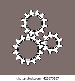 Cogwheel icon vector.