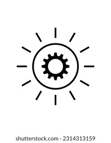 cogwheel icon, vector best flat icon.