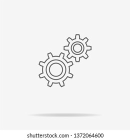 Cogwheel icon. Vector concept illustration for design.