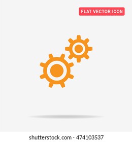 Cogwheel icon. Vector concept illustration for design.