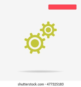 Cogwheel icon. Vector concept illustration for design.