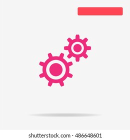 Cogwheel icon. Vector concept illustration for design.