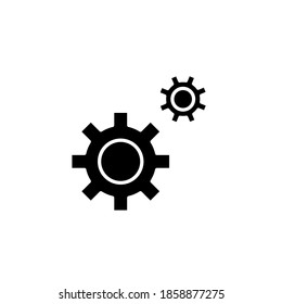 diseño de estilo glifo vectorial de icono de rueda cognitiva. aislado en fondo blanco