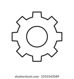 Cogwheel icon vector isolated on white background.