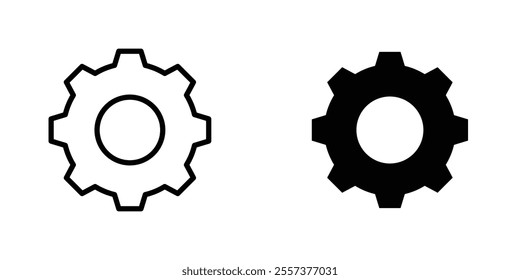 Cogwheel Icon vector. liner and flat style icons set.
