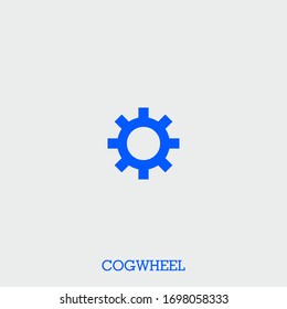 cogwheel icon. cogwheel vector on gray background