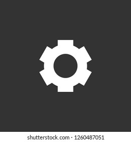 cogwheel icon vector. cogwheel sign on black background. cogwheel icon for web and app