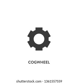 cogwheel icon vector. cogwheel sign on white background. cogwheel icon for web and app
