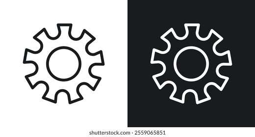 Cogwheel icons. vector set in black colors