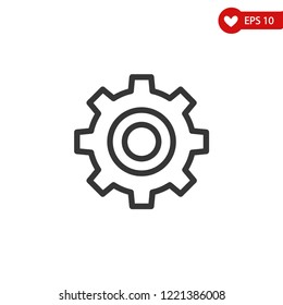 Cogwheel icon-settings, gear, configuration vector line icon, simple linear pictogram