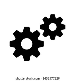 Icono de vector plano aislado de rueda de coagulación. Símbolo sólido de glifo de engranaje.