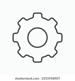 Cogwheel isolated icon. vector illustration.