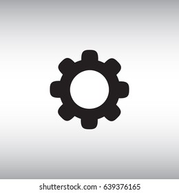 Cogwheel isolated vector sign. Cogwheel flat vector icon. Settings menu button vector illustration.