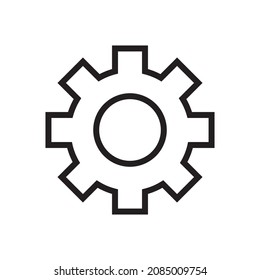 Cogwheel line icon for apps and web sites