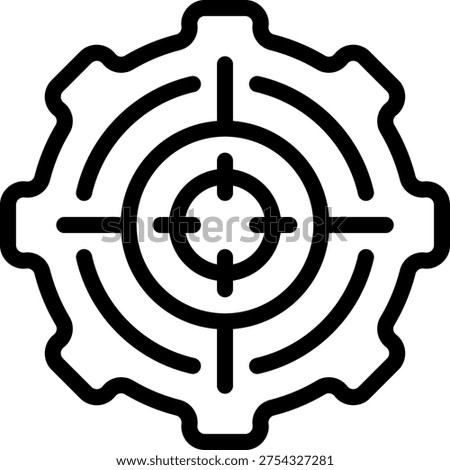 cogwheel line icon illustration vector