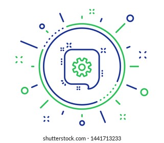 Cogwheel line icon. Technical settings sign. Quality design elements. Technology cogwheel button. Editable stroke. Vector