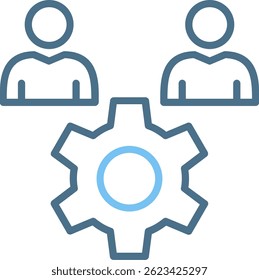 Cogwheel Line Two Colour Icon