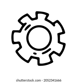 cogwheel line vector doodle simple icon design