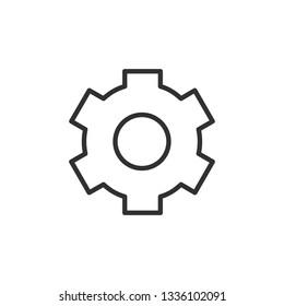 Cogwheel linear icon. Cogwheel concept editable stroke symbol design. Vector illustration isolated on white background.