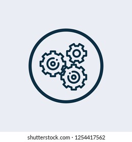 Cogwheel linear icon. Cogwheel concept stroke symbol design. Thin graphic elements vector illustration
