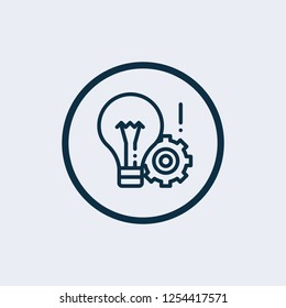 Cogwheel linear icon. Cogwheel concept stroke symbol design. Thin graphic elements vector illustration