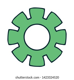 Cogwheel linear icon. Cogwheel concept stroke symbol design. Thin graphic elements vector illustration