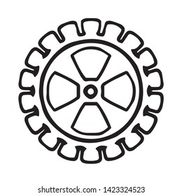 Cogwheel linear icon. Cogwheel concept stroke symbol design. Thin graphic elements vector illustration