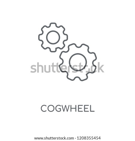 Cogwheel linear icon. Cogwheel concept stroke symbol design. Thin graphic elements vector illustration, outline pattern on a white background, eps 10.