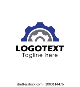 Cogwheel logo design template for engineering, developing or service company