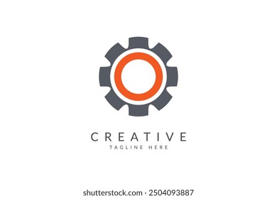 Cogwheel logo design vector illustration.