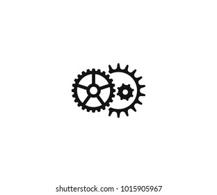 Cogwheel mechanism logo template. Engineering vector design. Gear wheel illustration