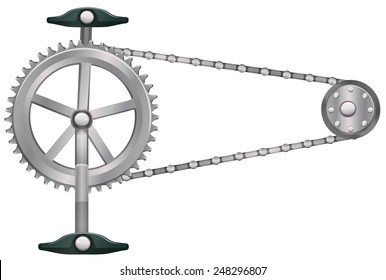 A cogwheel on a white background