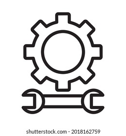 cogwheel Outline bold Vector Icon which can be easily modified or Edited 