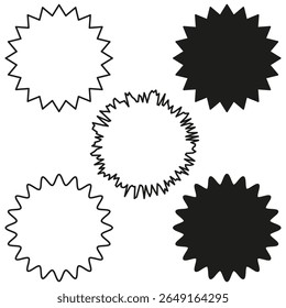 Cogwheel pair icon. Abstract gear shapes. Mechanical teeth graphic. Vector machine element.