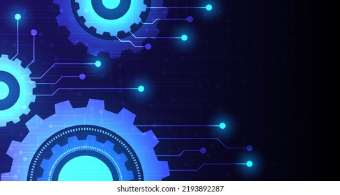 cogwheel pattern gear futuristic technology network digital technology wireless technology background EP.8.hi-tech communication concept innovation vector illustration background 