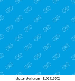 Cogwheel pattern vector seamless blue repeat for any use