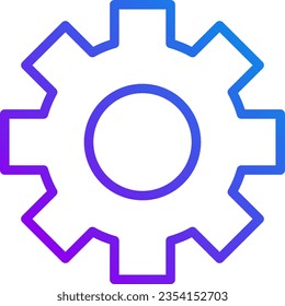 Cogwheel pixel perfect gradient linear vector icon. Technology and settings. Business development. Equipment. Thin line color symbol. Modern style pictogram. Vector isolated outline drawing